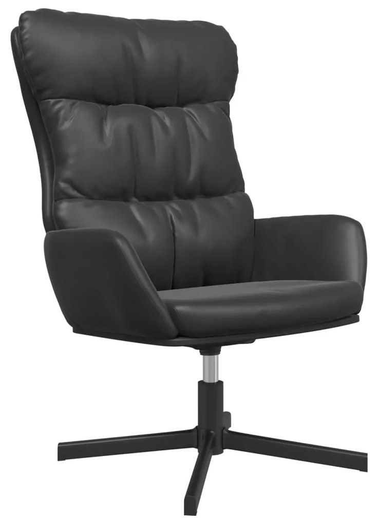 341187 vidaXL Scaun de relaxare, negru, piele ecologică