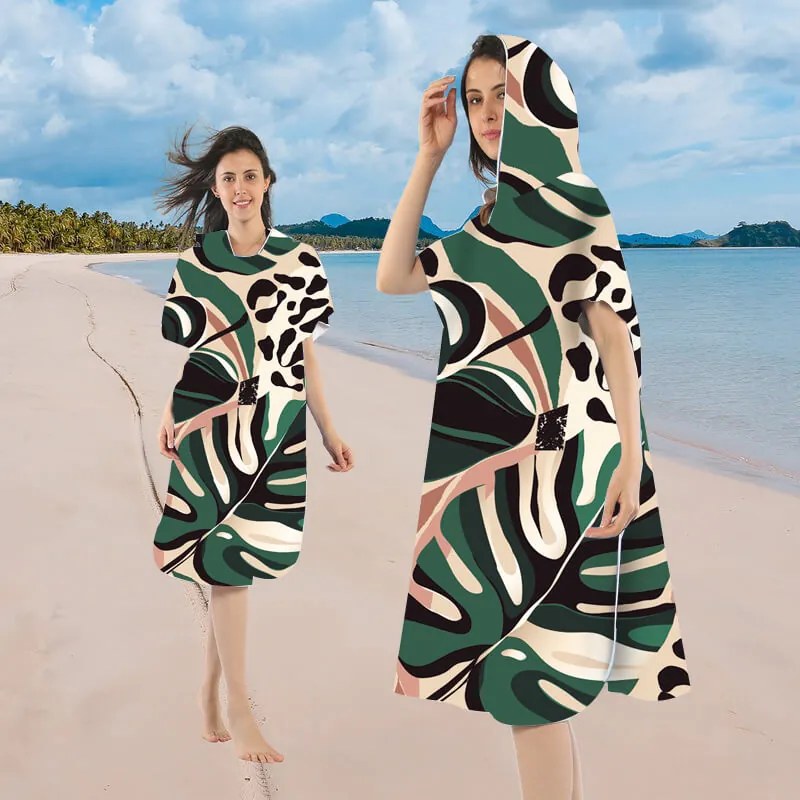 Poncho prosop de plaja SAFARI colorat 80x145 cm