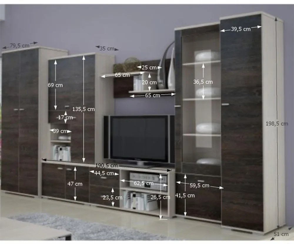 Mobilier living, frasin stejar american, ARS