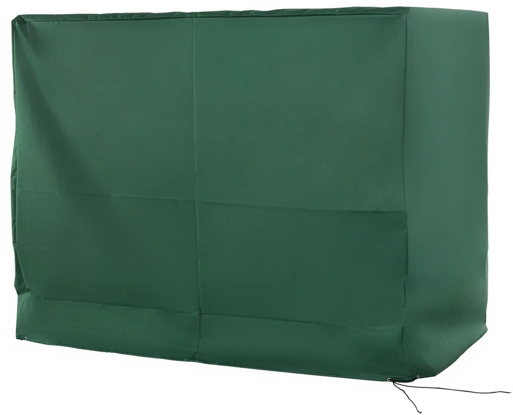 Outsunny Husă pentru Leagăn cu 3 Locuri, Protecție Împotriva Ploii pentru Mobilier de Exterior, 240x133x185 cm, Verde | Aosom Romania