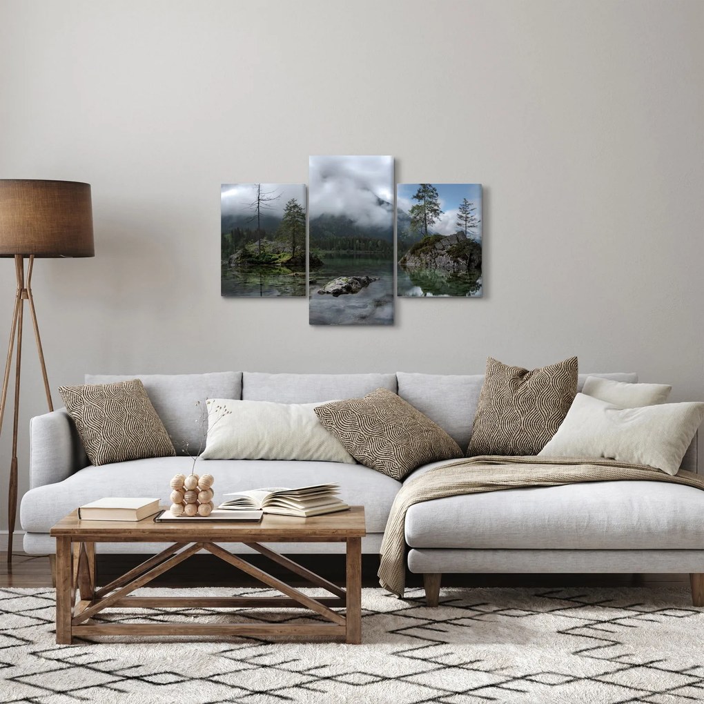Tablou cu pomi în lac (90x60 cm)
