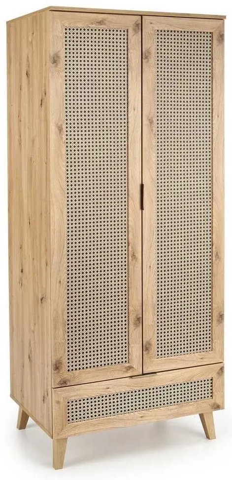 Dulap pentru haine Rustico, stejar artisan