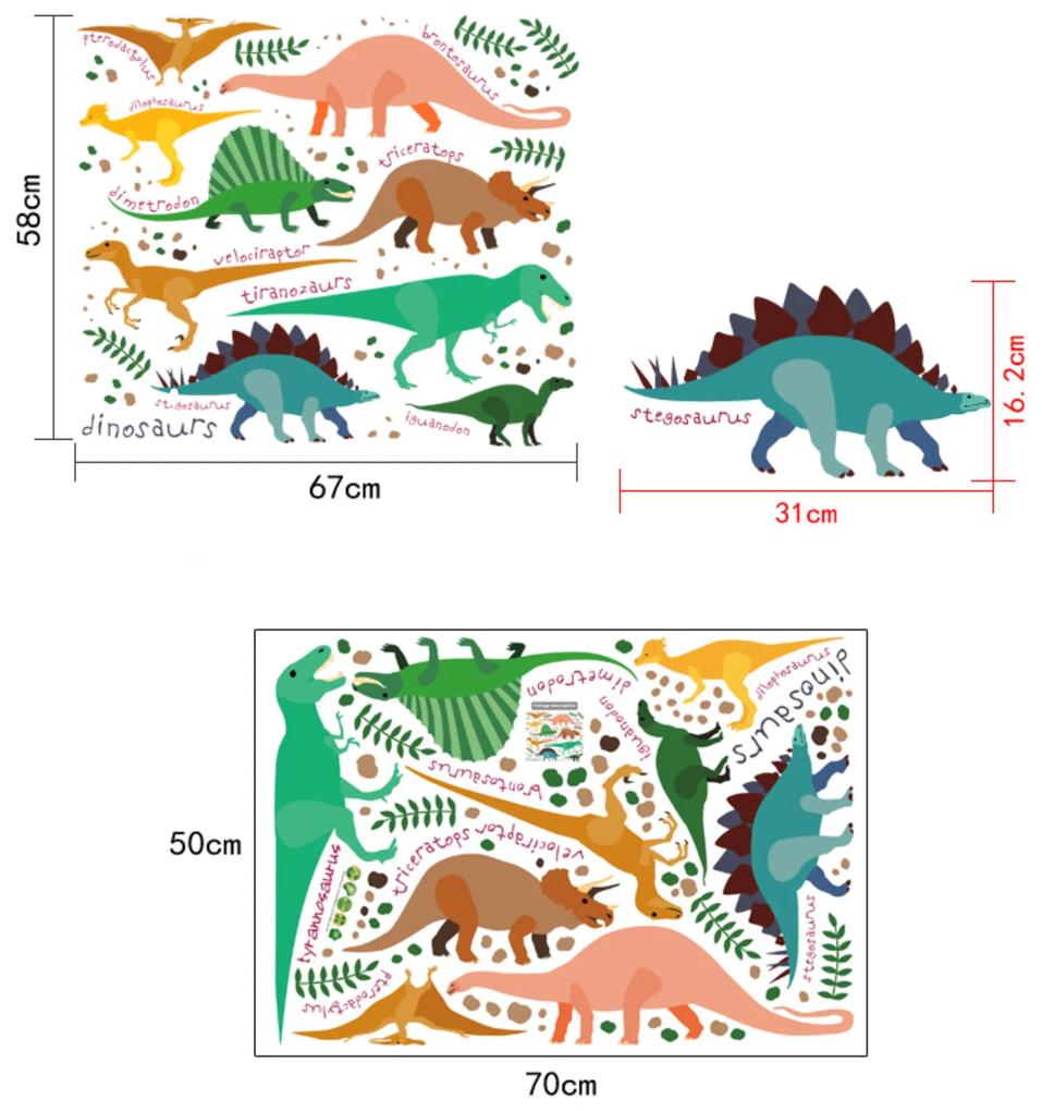 Autocolant de perete "Dinozauri 4" 58x67cm