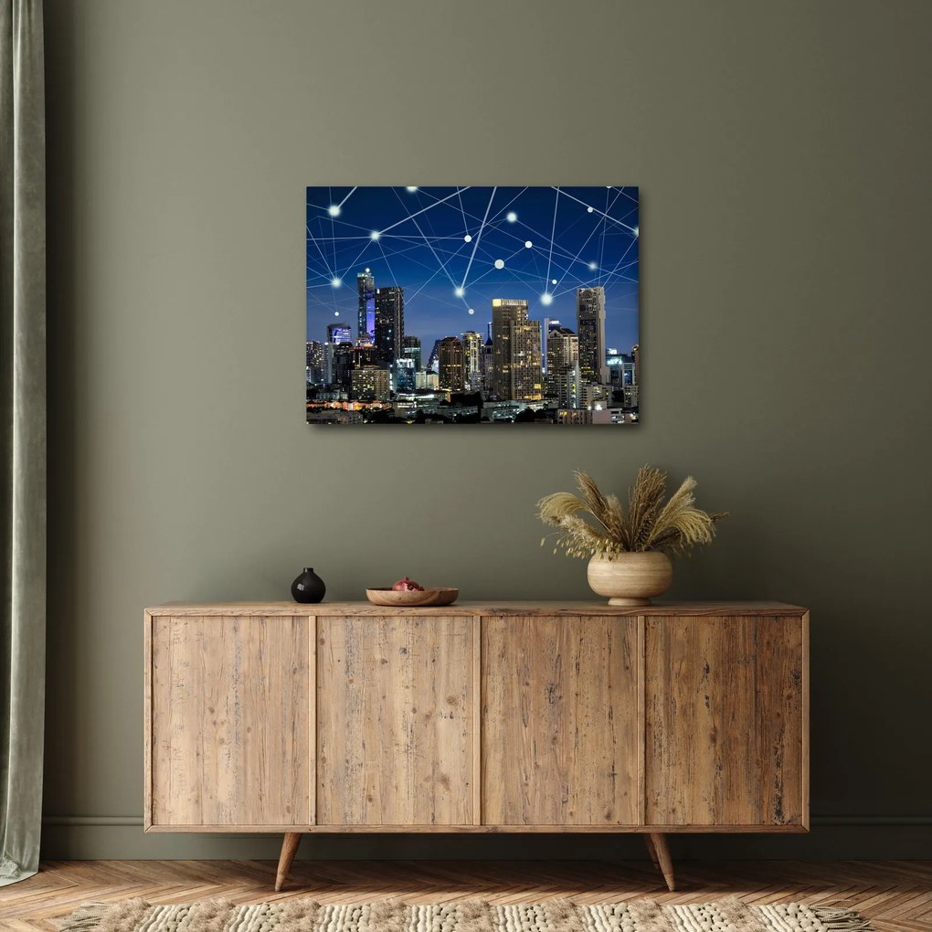 Tablou - Municipiul nocturn (70x50 cm)