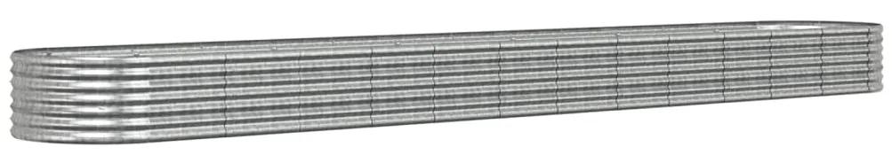 Jardiniera, argintiu, 512x80x36 cm, otel vopsit electrostatic 1, Argintiu, 512 x 80 x 36 cm