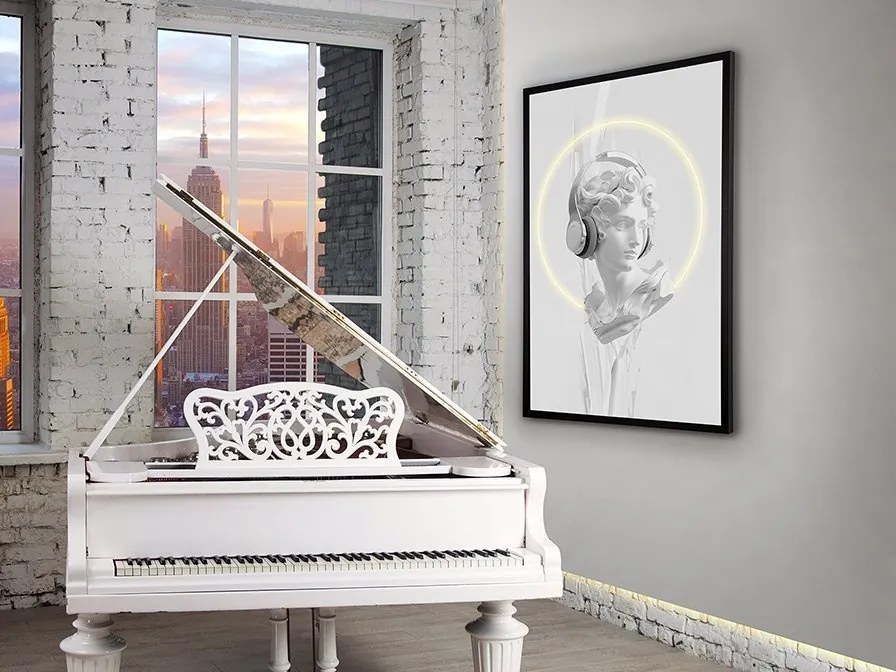 Tablou, Bust cu iluminat LED imprimat pe panza Busto 80x120cm