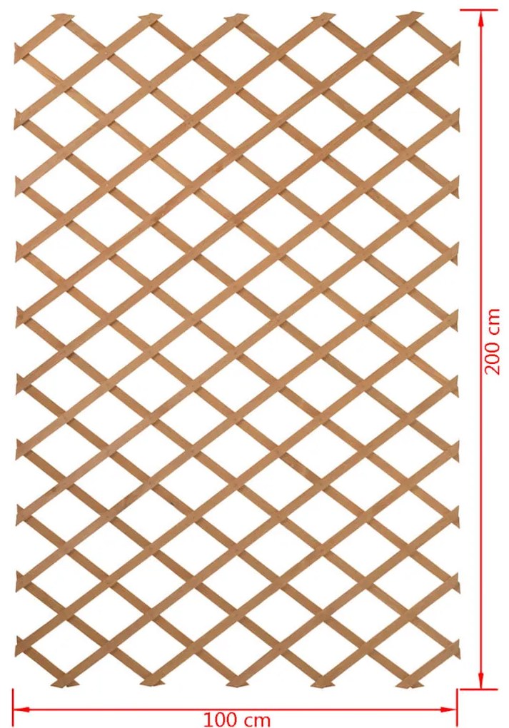 Nature Spalier de gradina, natural, 100 x 200 cm, lemn, 6041703