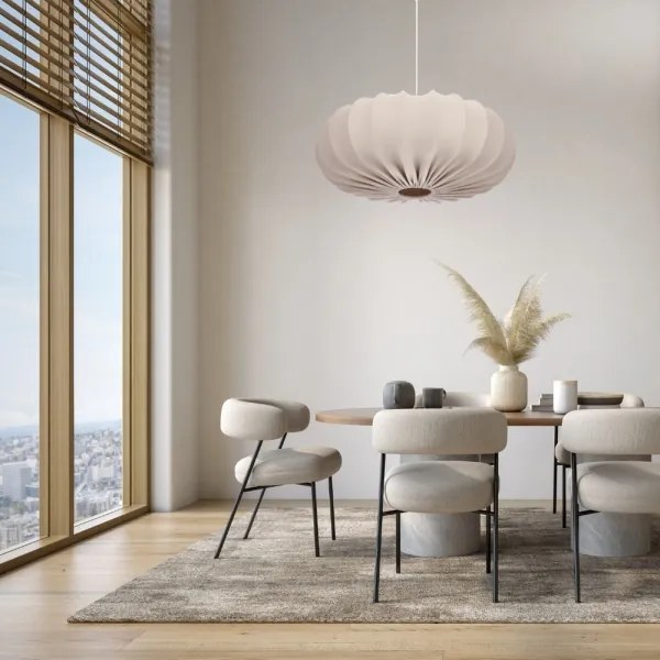 Candelabru suspendat pe cablu CAFEE, 1 x E27, 40W, 230V, Ø 66 cm, bej