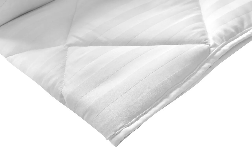 Pilota Alcam Damasc White Line 180x200 cm, umplutura cu bumbac, 300 g/mp