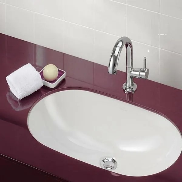 Lavoar sub blat Villeroy & Boch, O.Novo, oval, 60 cm, alb alpin