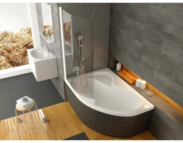 Ravak ROSA CM21000000 - Cadă de colț 160 x 105 cm, acrilică, albă