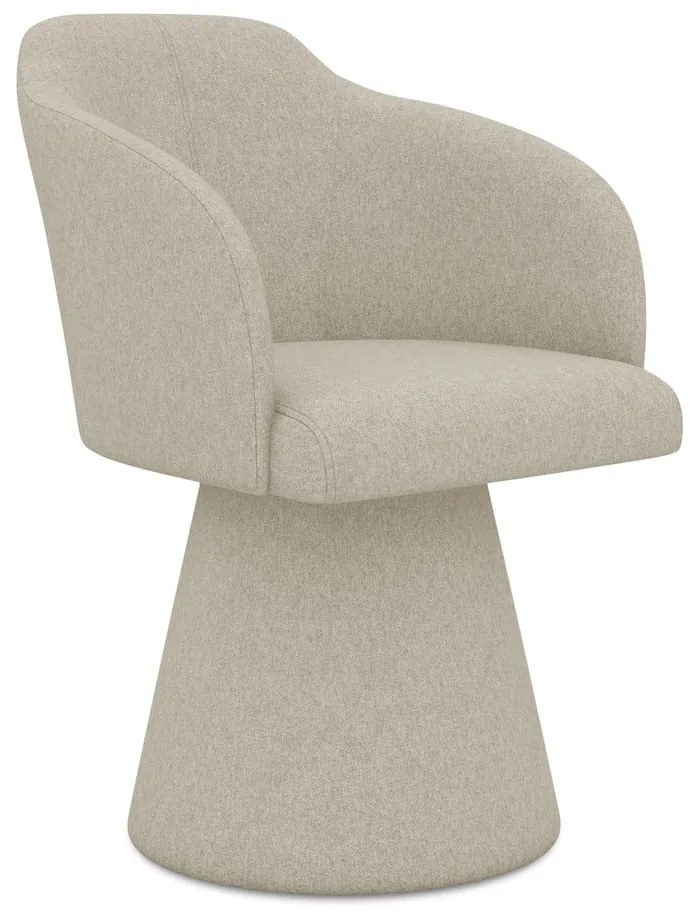 Scaun de sufragerie bej tapițat Kanoa – Makamii