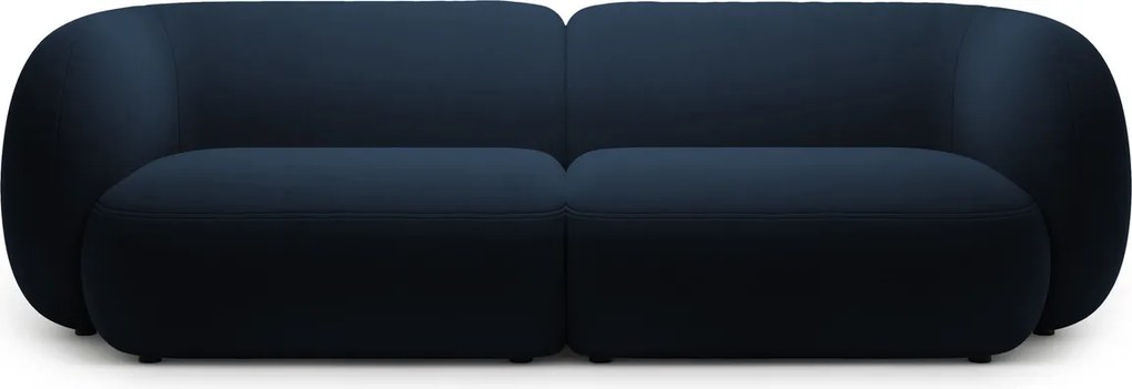 Canapea modulara 4 locuri, Kate, Micadoni, 243x99x76 cm, catifea, albastru regal