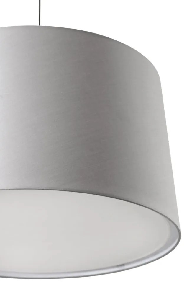 Lustra suspendata XL abajur textil 64cm WINDSOR negru, gri