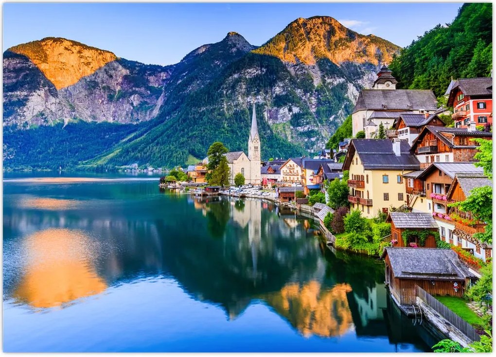 Tablou - Sat alpin (70x50 cm)