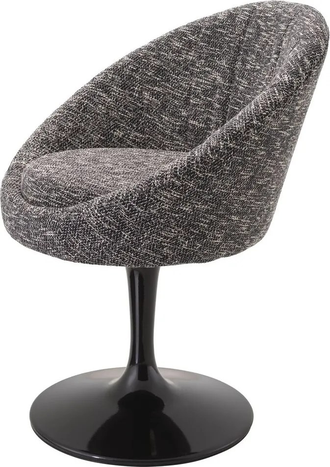 Scaun pivotant design elegant LUX O'Neill, cambon negru 115387 HZ