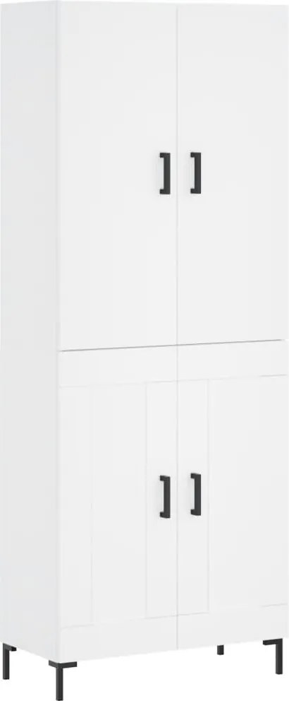 vidaXL Dulap înalt, alb, 69,5x34x180 cm, lemn compozit
