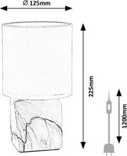 Lampă de masă Rabalux 74068 Nalisa, pătrată,negru