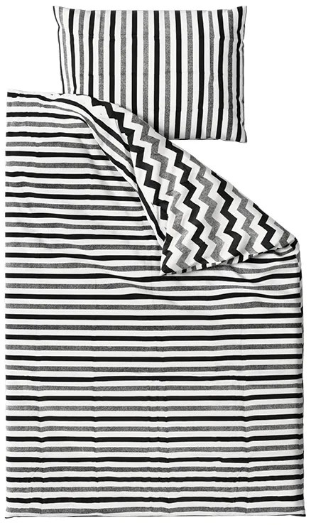 Lenjerie de pat din bumbac Renforce DUNGI alb-negru Dimensiune lenjerie de pat: 70 x 90 cm | 140 x 200 cm