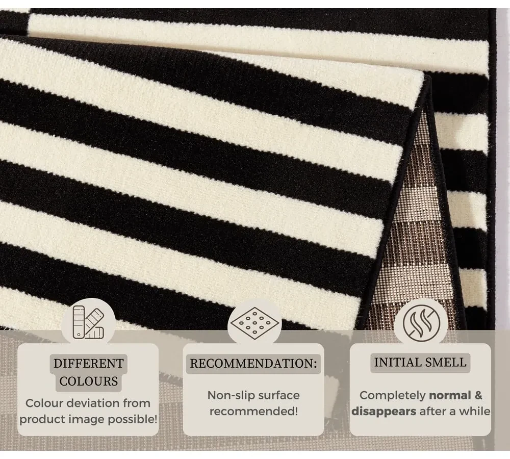 Covor Hanse Home Gloria Panel, 160x230 cm, negru-alb