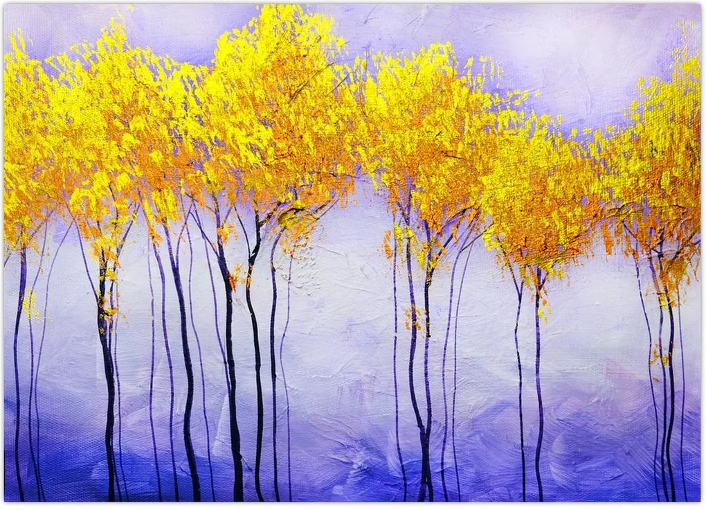 Tablou - Copaci galbeni (70x50 cm)