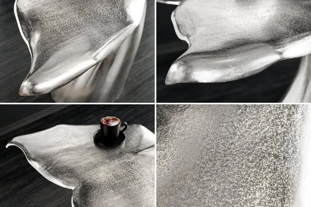 Masuta laterala design unic WILDLIFE WALFLOSSE 65cm argintiu A-44842 VC