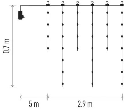 Ghirlandă LED de exterior 100xLED/8 funcții 7,9x0,7m IP44 alb cald