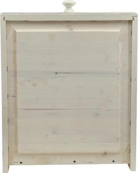 Masa fixa, L120 80 H80 cm, cu sertar, lemn masiv alb antichizat