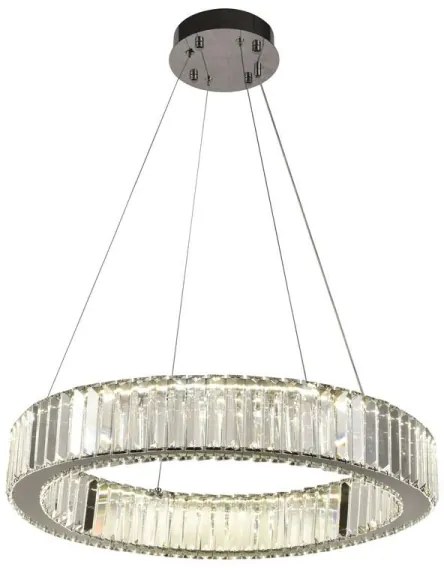 Lustră LED dimabilă pe cablu LED/40W/230V 3000-6500K crom + telecomandă