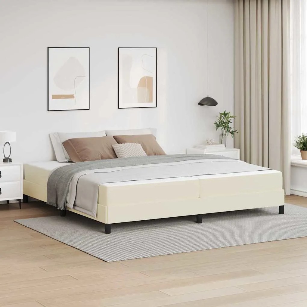 vidaXL Pat Altele Crem 200 x 200 cm Piele artificială
