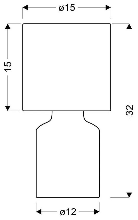 Veioză bej cu abajur textil (înălțime 32 cm) Iner – Candellux Lighting