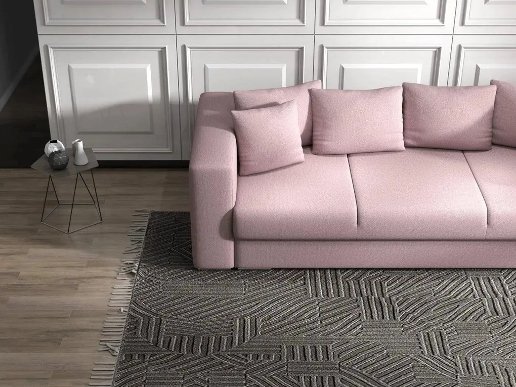 Canapea extensibilă dumonde cu ladă de depozitare si sezut confortabil din spuma high-density, Gloria Enjoy Flamingo 240x100 cm