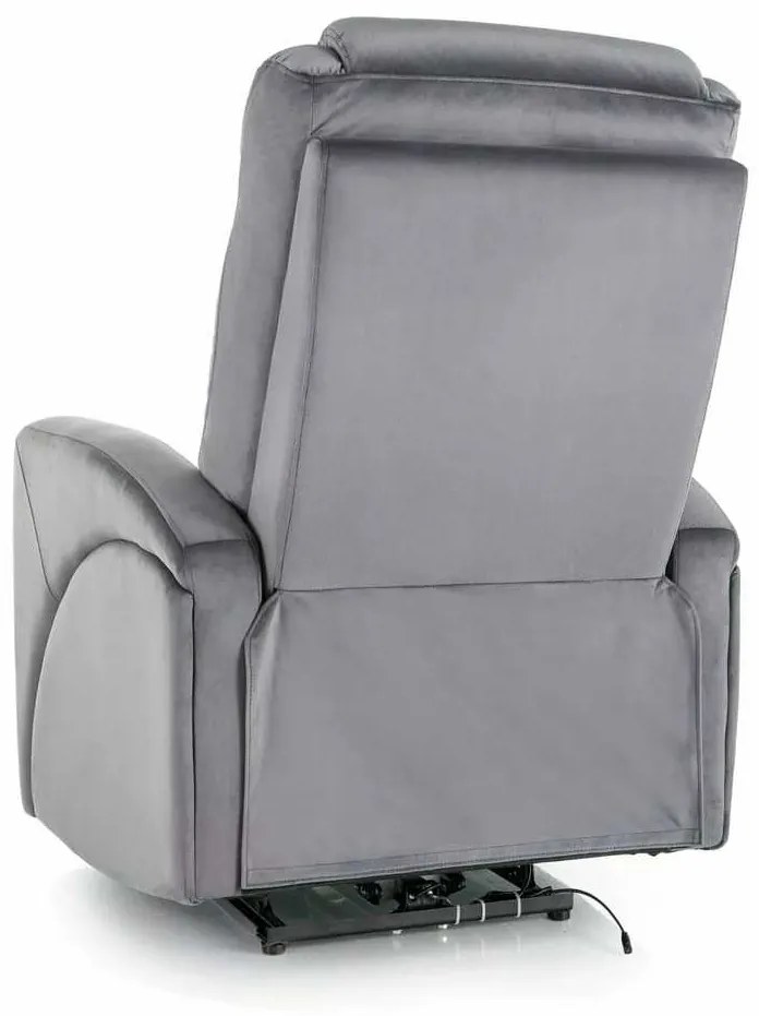 Scaun reclinabil Kronos Velvet, gri