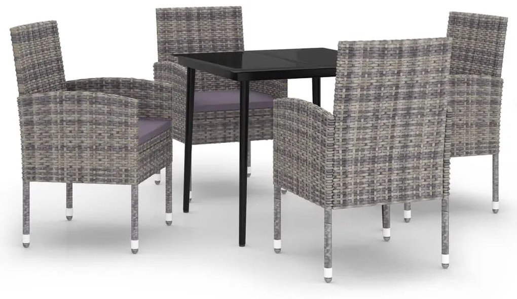 3099626 vidaXL Set de mobilier pentru grădină, 5 piese, antracit