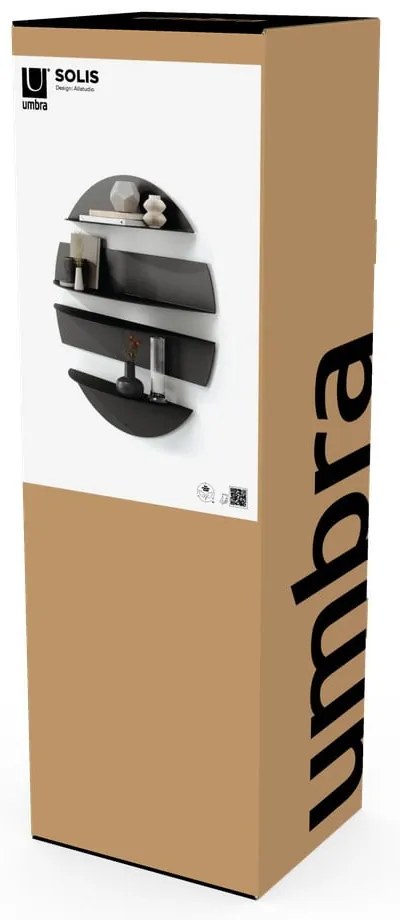 Rafturi negre 4 buc. din metal 76 cm Solis – Umbra