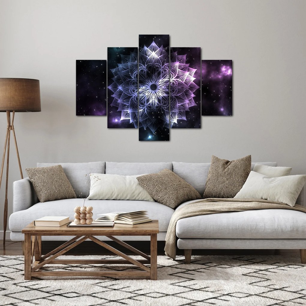 Tablou - Mandala Lotus în spațiu (150x105 cm)