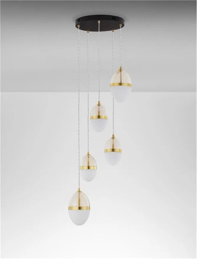 Lustra cu 5 pendule LED design modern Egna