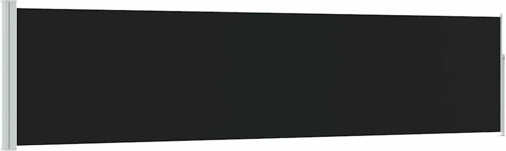vidaXL Copertină laterală retractabilă de terasă, negru, 120x500 cm