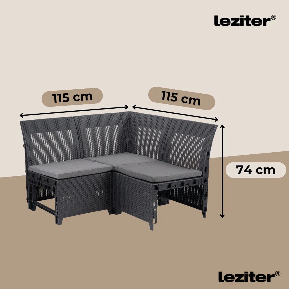 Set de mobilier de grădină Claire IV cu 12 locuri și masă de depozitare Vigo, grafit