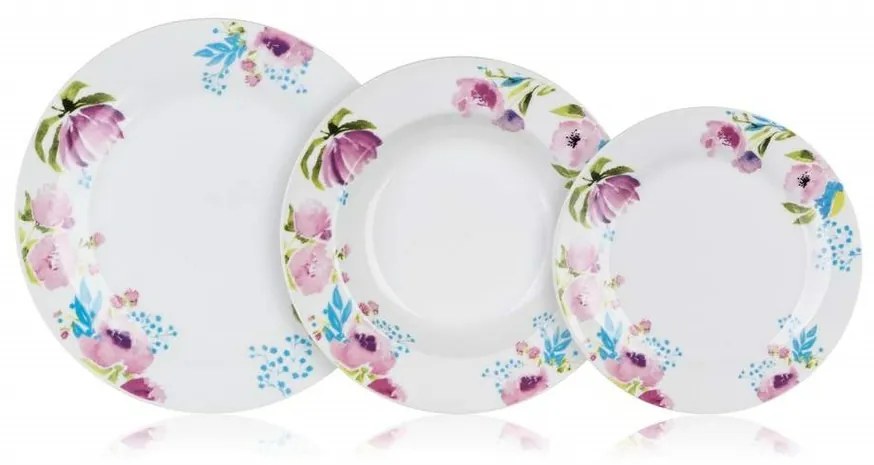 Banquet 18-piese set de luat masa Pink Flowers