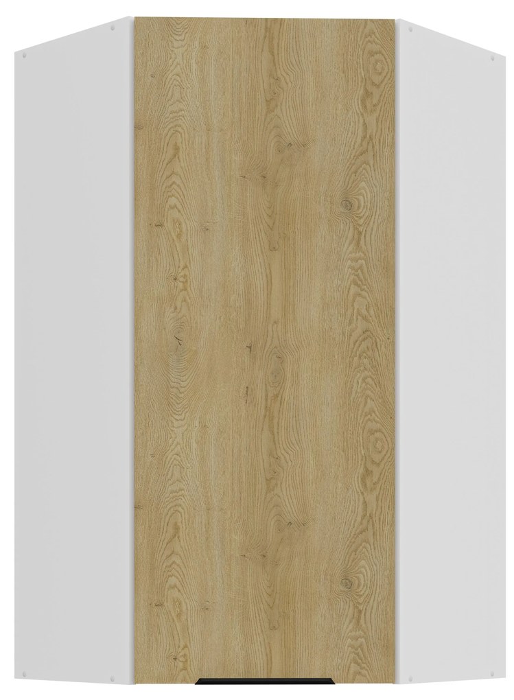 Dulap superior de bucătărie de colț Carminia 60x60 GN-108 1F (45) (stejar cremona + alb). 1128063