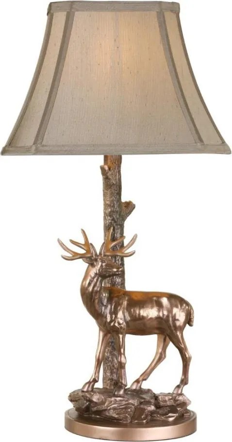 Där Lighting GUL5545-X - Lampă de masă GULLIVER 1xE27/60W/230V bej/bronz