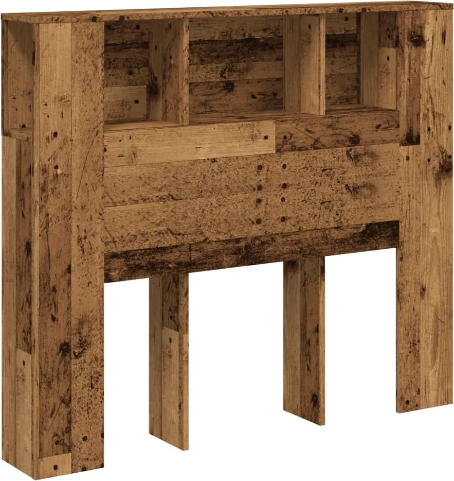 vidaXL Tăblie pat cu dulap, lemn vechi 120x19x104,5 cm lemn prelucrat