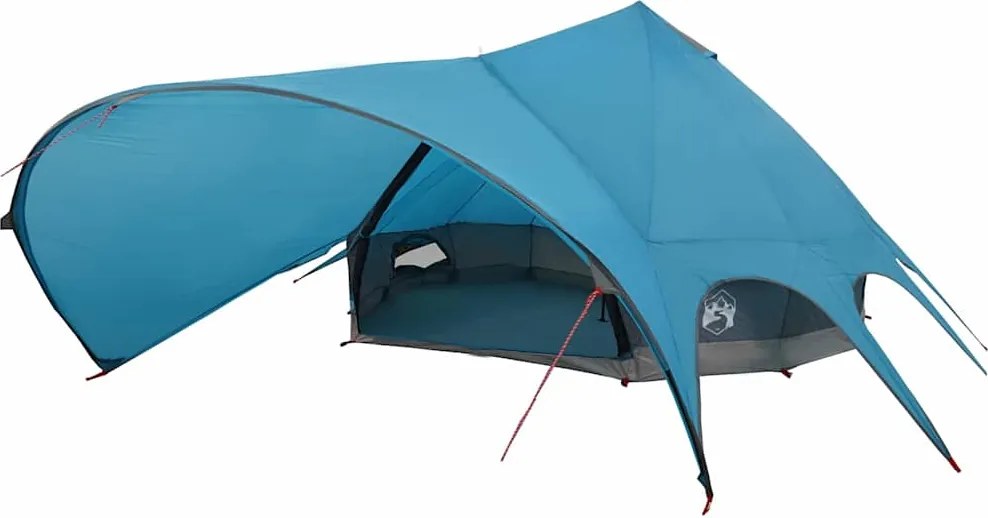 vidaXL Cort Teepee pentru 9 Persoane cu acoperiș Albastru și Gri