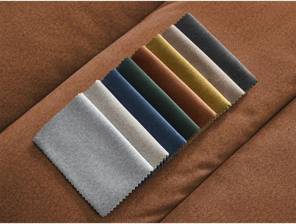 Canapea portocalie cu tapițerie din catifea 276 cm Sierra – Bobochic Paris