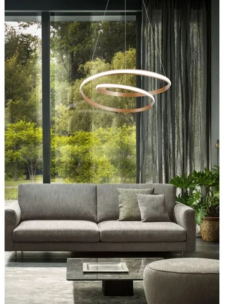 Redo 01-1889 - Lustră LED dimabilă pe cablu TORSION LED/29W/230V Ø 55 cm, bronz