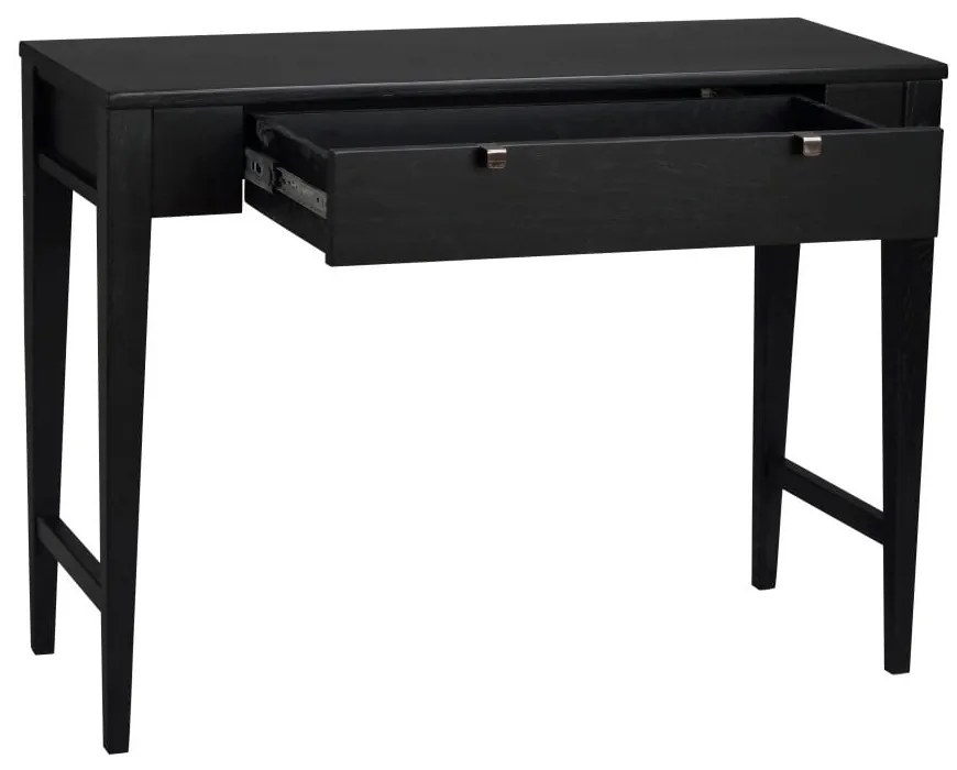 Masă consolă din lemn de stejar Rowico Fulla, negru