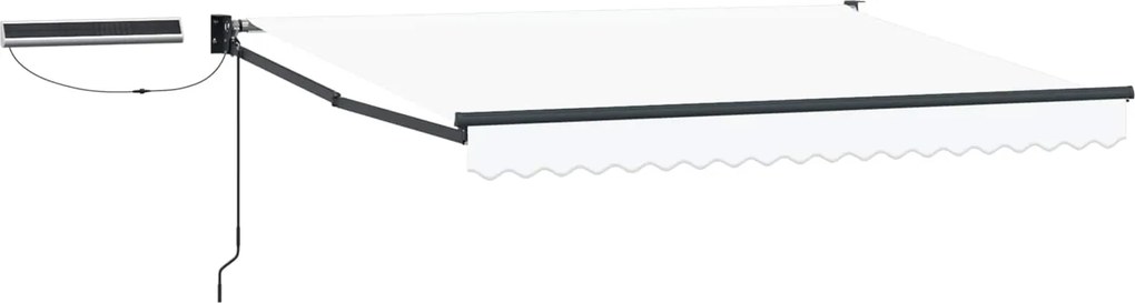 vidaXL Cort electric retractabil Alb 3,5 x 2,5 m