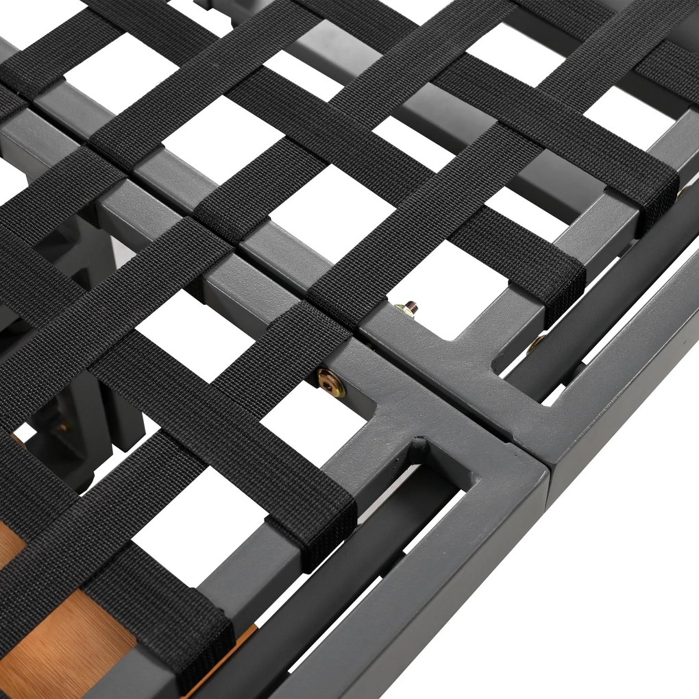 Set mobilier de grădină 3 piese, Gri | Aosom Romania