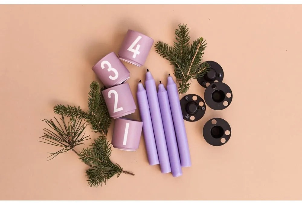 Set de 4 cești roz din imitație de porțelan Design Letters, 0,5 l